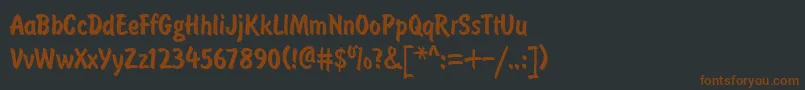 Brushtype Font – Brown Fonts on Black Background