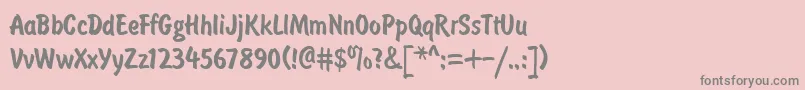 Brushtype Font – Gray Fonts on Pink Background