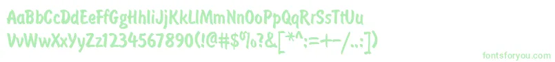 Brushtype Font – Green Fonts on White Background