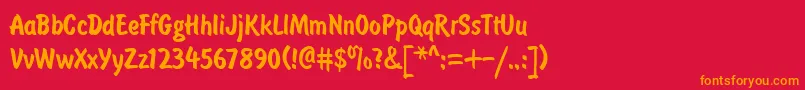 Шрифт Brushtype – оранжевые шрифты на красном фоне