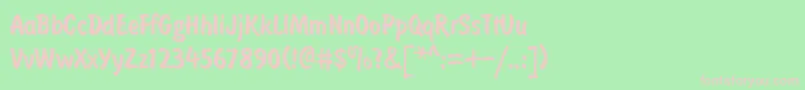 Brushtype Font – Pink Fonts on Green Background