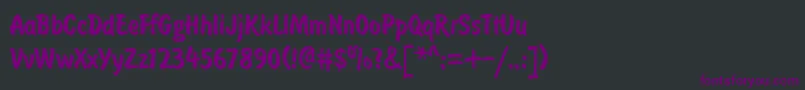 Brushtype Font – Purple Fonts on Black Background