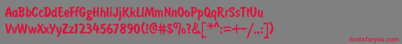 Brushtype Font – Red Fonts on Gray Background