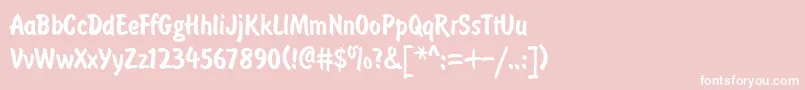 Brushtype Font – White Fonts on Pink Background