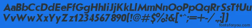 Joussbit Font – Black Fonts on Blue Background