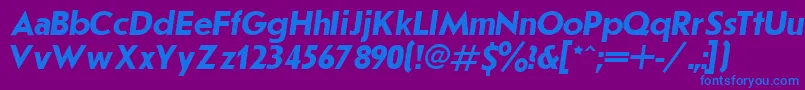 Joussbit Font – Blue Fonts on Purple Background