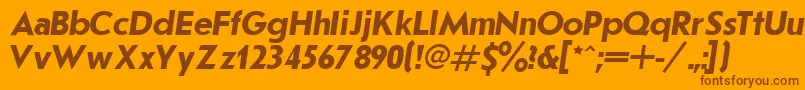 Joussbit Font – Brown Fonts on Orange Background