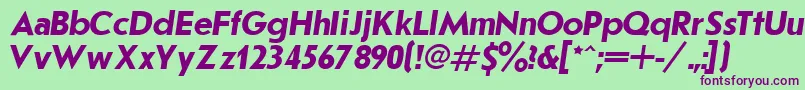 Joussbit Font – Purple Fonts on Green Background