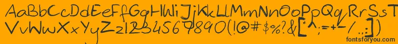 Ckjmyfont Font – Black Fonts on Orange Background