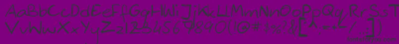 Ckjmyfont Font – Black Fonts on Purple Background