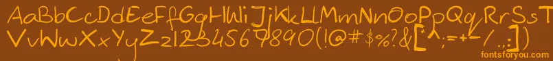 Ckjmyfont Font – Orange Fonts on Brown Background