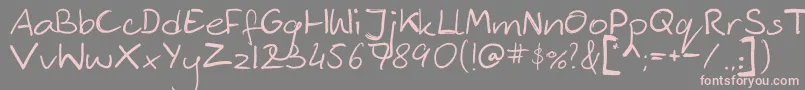 Шрифт Ckjmyfont – розовые шрифты на сером фоне