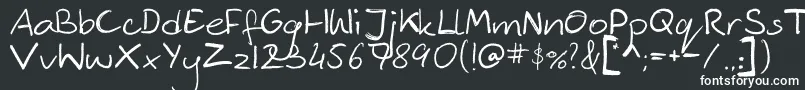 フォントCkjmyfont – 黒い背景に白い文字