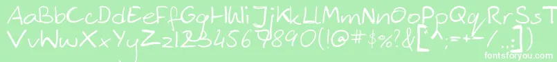 フォントCkjmyfont – 緑の背景に白い文字