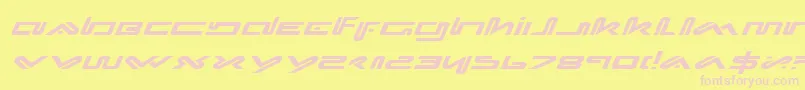 Шрифт Xephei – розовые шрифты на жёлтом фоне
