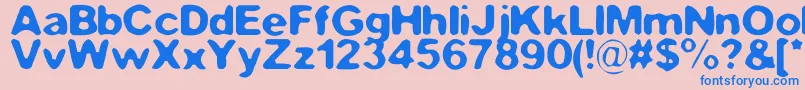 FilthyHabits Font – Blue Fonts on Pink Background