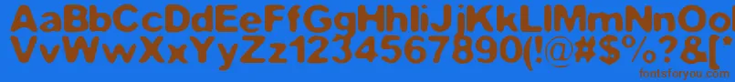 FilthyHabits Font – Brown Fonts on Blue Background