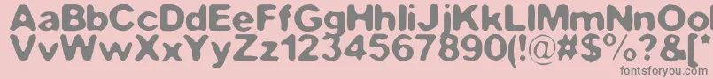 FilthyHabits Font – Gray Fonts on Pink Background