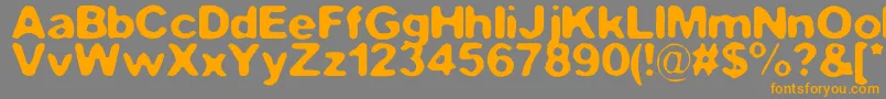 FilthyHabits Font – Orange Fonts on Gray Background