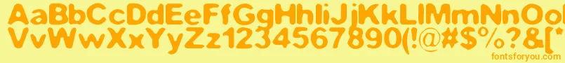 FilthyHabits Font – Orange Fonts on Yellow Background