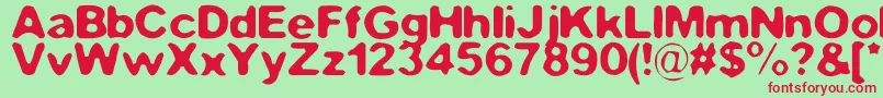 FilthyHabits Font – Red Fonts on Green Background