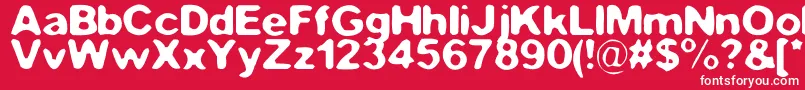 FilthyHabits Font – White Fonts on Red Background