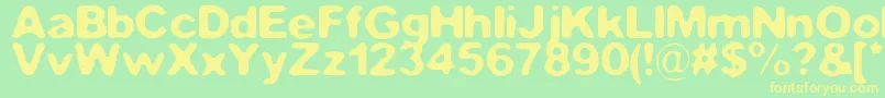 FilthyHabits Font – Yellow Fonts on Green Background