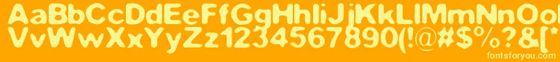 FilthyHabits Font – Yellow Fonts on Orange Background