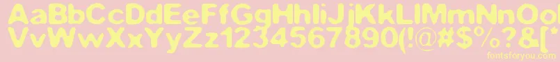 FilthyHabits Font – Yellow Fonts on Pink Background