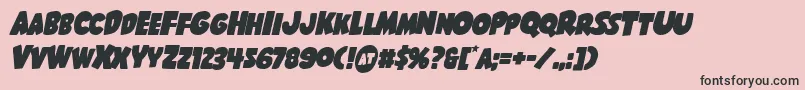 フォントShablagooital – ピンクの背景に黒い文字