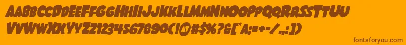 フォントShablagooital – オレンジの背景に茶色のフォント