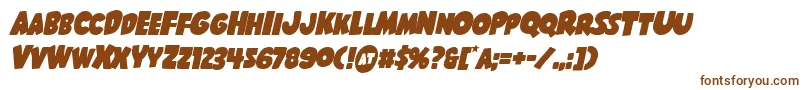 フォントShablagooital – 茶色のフォント