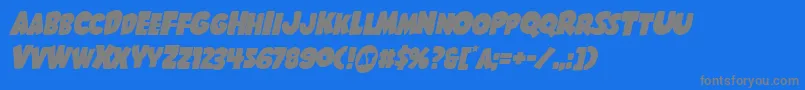Shablagooital Font – Gray Fonts on Blue Background