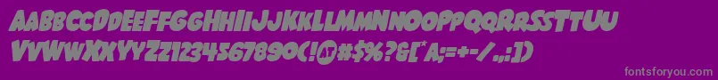 フォントShablagooital – 紫の背景に灰色の文字