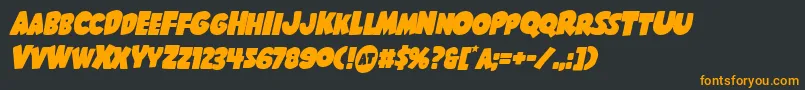 フォントShablagooital – 黒い背景にオレンジの文字