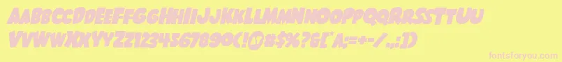 Shablagooital Font – Pink Fonts on Yellow Background