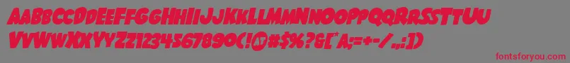 Shablagooital-Schriftart – Rote Schriften auf grauem Hintergrund