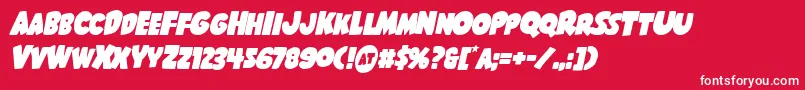 Shablagooital Font – White Fonts on Red Background