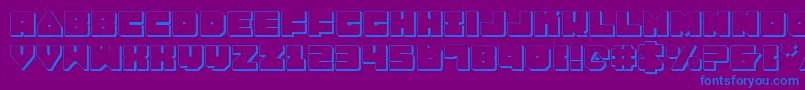 Lobotommy3D Font – Blue Fonts on Purple Background