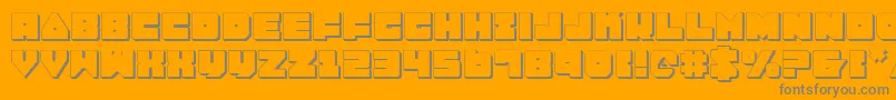 Lobotommy3D Font – Gray Fonts on Orange Background