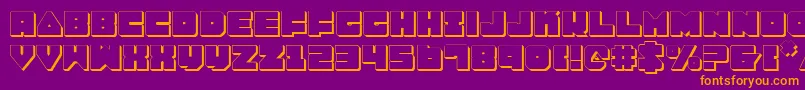 Lobotommy3D Font – Orange Fonts on Purple Background