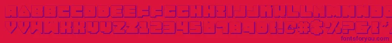 Lobotommy3D Font – Purple Fonts on Red Background