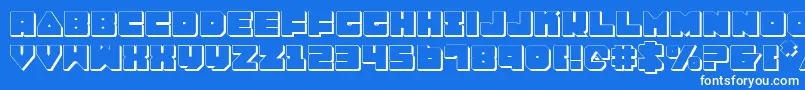 Lobotommy3D Font – White Fonts on Blue Background