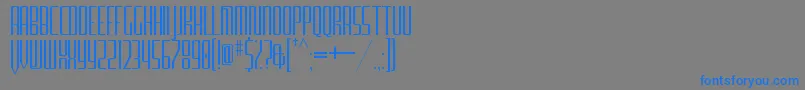 フォントFurgatorioSansTitling – 灰色の背景に青い文字