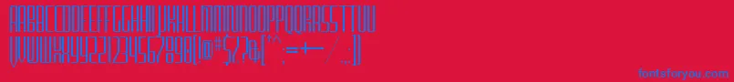 フォントFurgatorioSansTitling – 赤い背景に青い文字