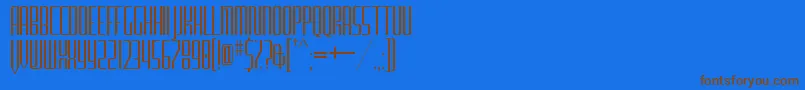 Шрифт FurgatorioSansTitling – коричневые шрифты на синем фоне