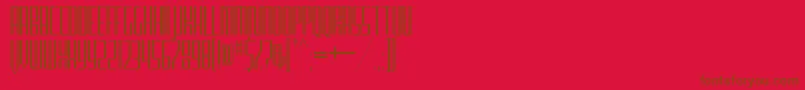 フォントFurgatorioSansTitling – 赤い背景に茶色の文字