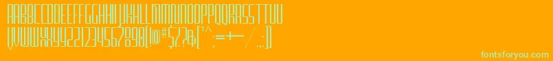 FurgatorioSansTitling Font – Green Fonts on Orange Background