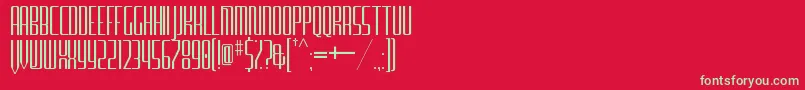 フォントFurgatorioSansTitling – 赤い背景に緑の文字