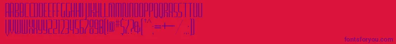フォントFurgatorioSansTitling – 赤い背景に紫のフォント